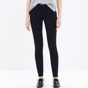 Madewell black sateen skinny skinny jeans